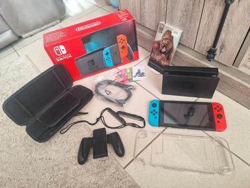 Nitendo switch met 2 games &  accesoires , zo goed als nieuw beschikbaar voor biedingen