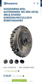 4x Husqvarna wiel automower 105, 305, 308AM, Ophalen, Nieuw, Husqvarna