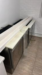 RVS Saladette open koelwerkbank 2 deuren - 2 stuks, Ophalen