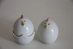 Pasen leuk witte kip zout en peper vaatje * 6 cm, Diversen, Pasen, Ophalen of Verzenden, Gebruikt