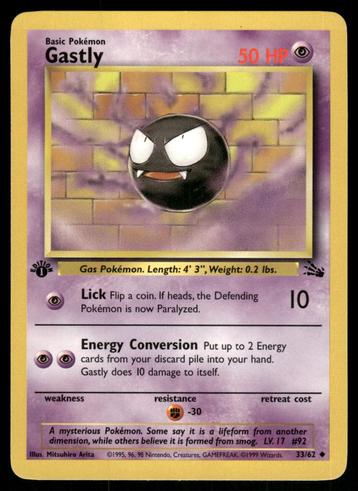 Gastly 33/62 - Fossil (1st edition) beschikbaar voor biedingen