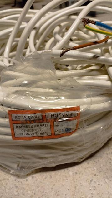 !! Nieuw op rol!! stroomkabel 100meter H05VV-F, Doe-het-zelf en Bouw, Elektriciteit en Kabels, Ophalen of Verzenden, Nieuw