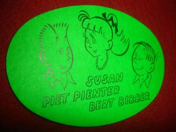 Sticker Piet Pienter Bert Bibber Tekenaar Pom Susan, Envoi, Neuf, Bande dessinée ou Dessin animé