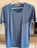 Blauw/oranje t-shirt (maat: 40), Comme neuf, Manches courtes, Taille 38/40 (M), Bleu