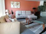Hoeksalon DORIAN met chaise longue en elektrische relax, Ophalen, Stof, Driepersoons, 75 tot 100 cm