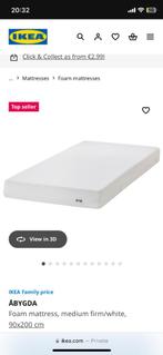 IKEA ABYGDA-matras, Huis en Inrichting, Slaapkamer | Matrassen en Bedbodems, Ophalen, 90 cm, Eenpersoons, Zo goed als nieuw