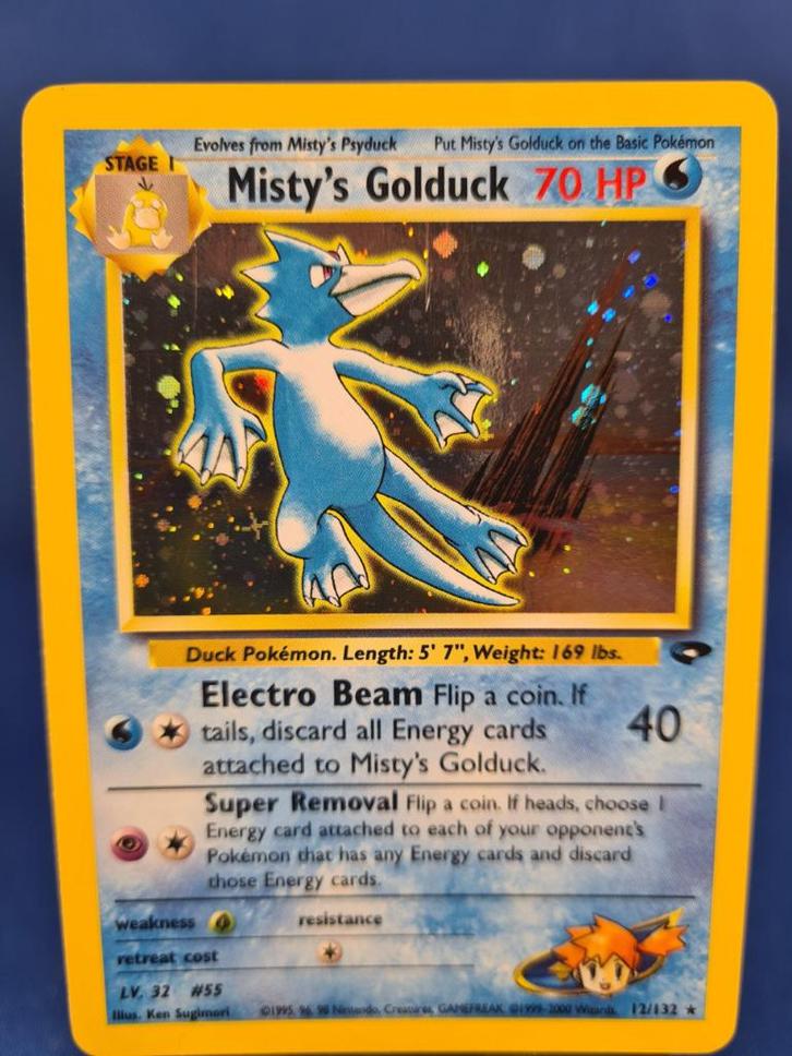 Misty's Golduck 12/132 - Gym Challenge, Hobby en Vrije tijd, Verzamelkaartspellen | Pokémon, Gebruikt, Verzenden