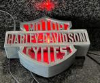 Harley logo decoratief met lampje van aluminium, corp: 2010, Ophalen, Gebruikt