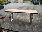 Eikenhouten sidetable, Huis en Inrichting, Tafels | Bijzettafels, Ophalen, 75 cm of meer, 60 cm of meer, Rechthoekig