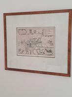 Antieke lithografie in mahoniekader van gistel, Antiek en Kunst, Ophalen
