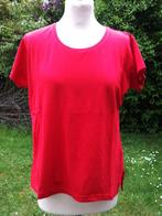 rood t-shirt ronde hals 2 kleine splitjes XL 40-42, Maat 38/40 (M), Ophalen of Verzenden, Korte mouw, Gedragen