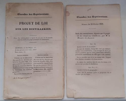 1833+Brasserie+Distillerie+Projet de loi d'il y a 191 ANS, Collections, Marques de bière, Utilisé, Bouteille(s), Autres marques