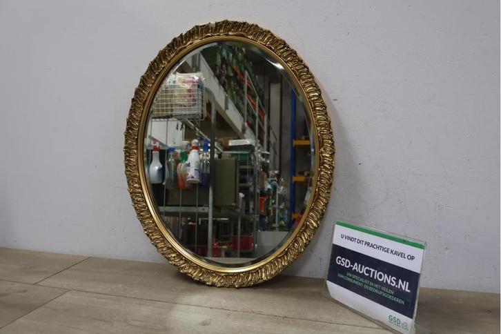 Ovale Spiegel in Goudkleurige Sierlijst, Huis en Inrichting, Woonaccessoires | Spiegels