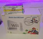 Mario Kart Wii Pack + spelletjes + extra's, Ophalen of Verzenden, Zo goed als nieuw, Met 2 controllers, Met games