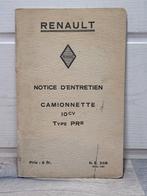 Renault Camionnette 10cv type PRB - 1933 - Notice Entretien, Autos : Divers, Modes d'emploi & Notices d'utilisation, Enlèvement ou Envoi
