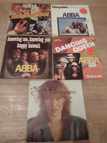 LOT: 5 SINGLES ABBA/AGNETHA: Dancing queen-money money beschikbaar voor biedingen