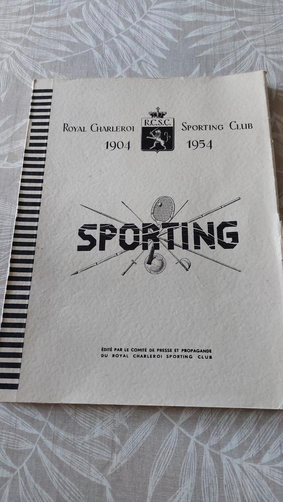 Sporting  - Royal Charleroi Sporting Club, Autos : Divers, Modes d'emploi & Notices d'utilisation, Enlèvement ou Envoi