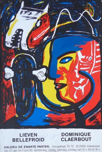 LIEVEN BELLEFROID + DOMINIQUE CLAERBOUT / ZEEFDRUK / 90x60cm beschikbaar voor biedingen