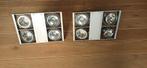 Plafond spots + dimmerschakelaar, Ophalen, Halogeen, Gebruikt, Metaal of Aluminium