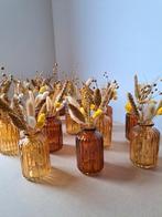 28 vaasjes met droogbloemen: bruine en okergeel, Enlèvement, Comme neuf
