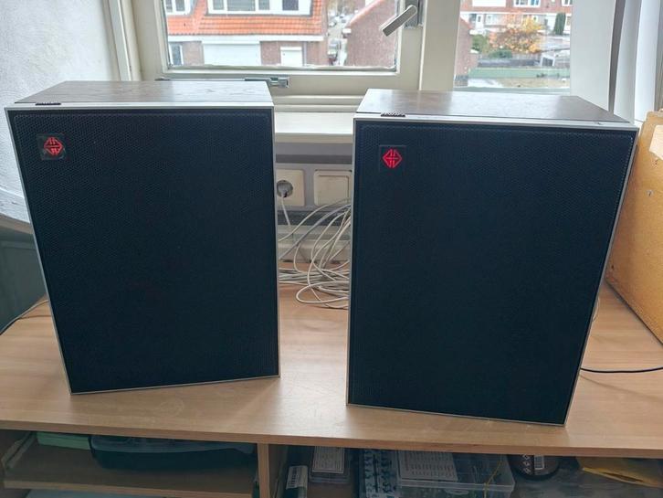 Gereviseerde Philips MFB 532 luidsprekers, Audio, Tv en Foto, Luidsprekerboxen, Zo goed als nieuw, Front, Rear of Stereo speakers