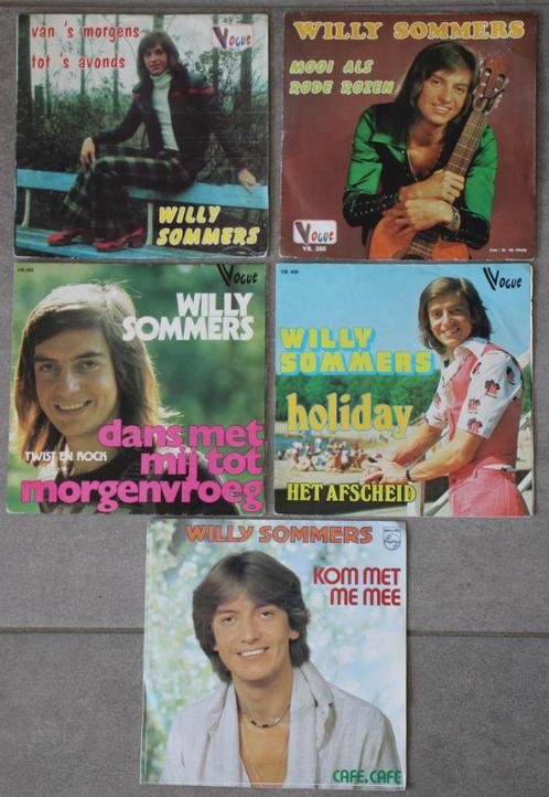 5 vinyl singles van Willy Sommers, Cd's en Dvd's, Vinyl | Nederlandstalig, Gebruikt, Levenslied of Smartlap, Overige formaten