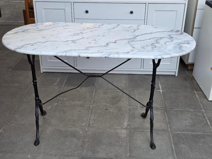 Table avec tablette en marbre - Le Fouillis Gx, Huis en Inrichting, Tafels | Sidetables, Zo goed als nieuw, 50 tot 75 cm, 100 tot 150 cm