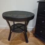 vintage zwart rotan tafeltje, Huis en Inrichting, Ophalen