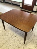 vintage eetkamer tafel met 4 stoelen leren bekleding, Ophalen