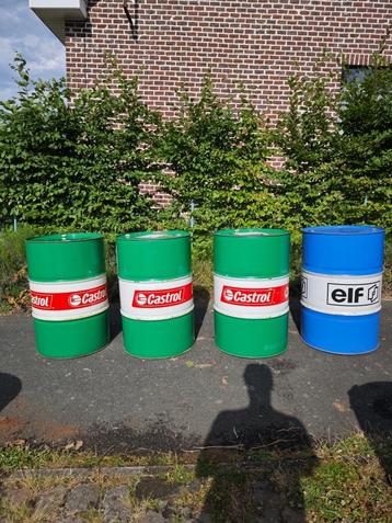 Lot: lege, gebruikte Olietonnen (4stuks) 220L beschikbaar voor biedingen