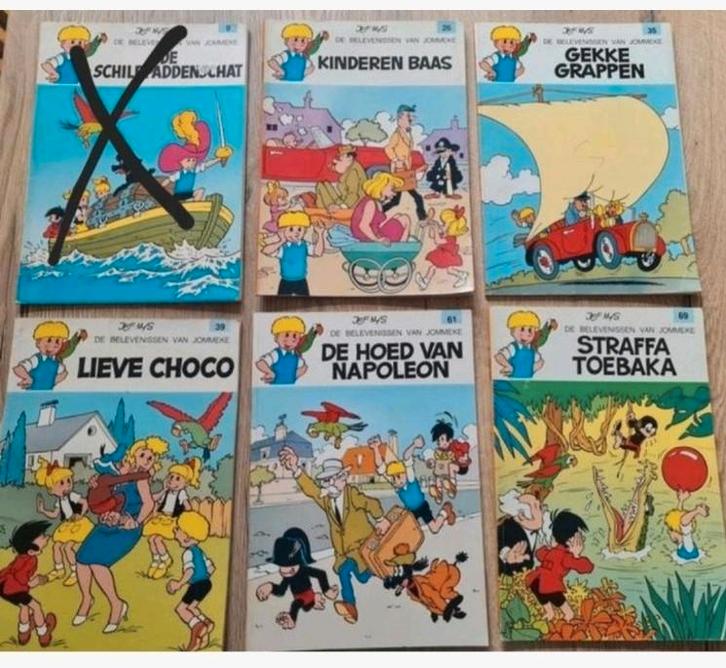 Strips Jommeke in kleur ( oranje zij en achterkant ), Boeken, Stripverhalen, Zo goed als nieuw, Ophalen of Verzenden