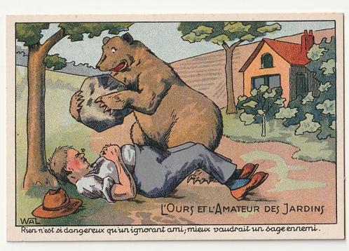 L'Ours et l'Amateur des Jardins WAL ignorant ami sage ennemi, Collections, Cartes postales | Thème, Non affranchie, Autres thèmes