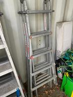 dubbele schuifladder  WAKU, Doe-het-zelf en Bouw, Ladders en Trappen, Ophalen, Gebruikt, Ladder