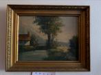 Schilderij op doek goudkleurige kader, Ophalen of Verzenden