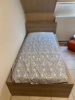 Eenpersoonsbed met schuif voor tweede bed + kast, Huis en Inrichting, Ophalen, Eenpersoons, Grijs, Hout