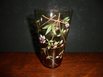 ANCIEN VERRE "Peint à la main "Col.OCRE - NEUF beschikbaar voor biedingen