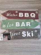 Barbecue d'hiver, bar à glace et panneaux après-ski en bois, Comme neuf, Enlèvement ou Envoi