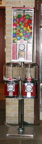 Beaver kauwgomautomaat met 3 bakken op voet., Verzamelen, Automaten | Overige, Ophalen, Gebruikt