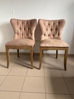 2 beige/roze Rivièra Maison stoelen 🥳GOED BOD= WEG, Ophalen, Gebruikt, Twee, Overige kleuren