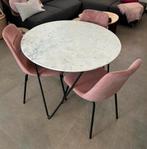 Ronde tafel met marmer blad, Huis en Inrichting, Tafels | Eettafels, Ophalen, Zo goed als nieuw