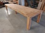 Teak eettafel 4m!, 200 cm of meer, Nieuw, 100 tot 150 cm, Teakhout