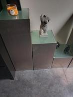 RVS Decoratie zuilen/Bijzettafel/Etalage presentatie, Ophalen, Gebruikt