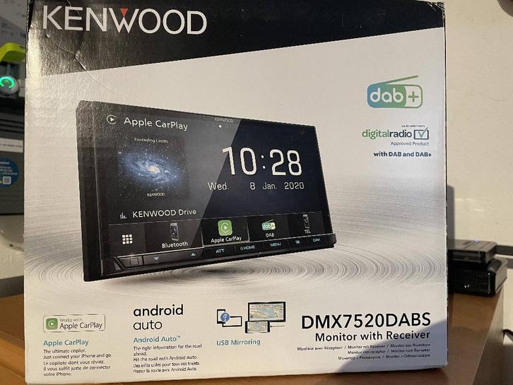 Kenwood DMX7520DABS Zwart 200 W Bluetooth  Merk:Kenwood•  •, Autos : Divers, Navigation de voiture, Comme neuf, Enlèvement