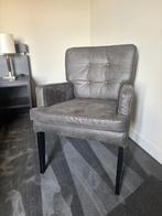 Eetstoelen 6st., Huis en Inrichting, Stoelen, Ophalen, Gebruikt, Bruin, Leer