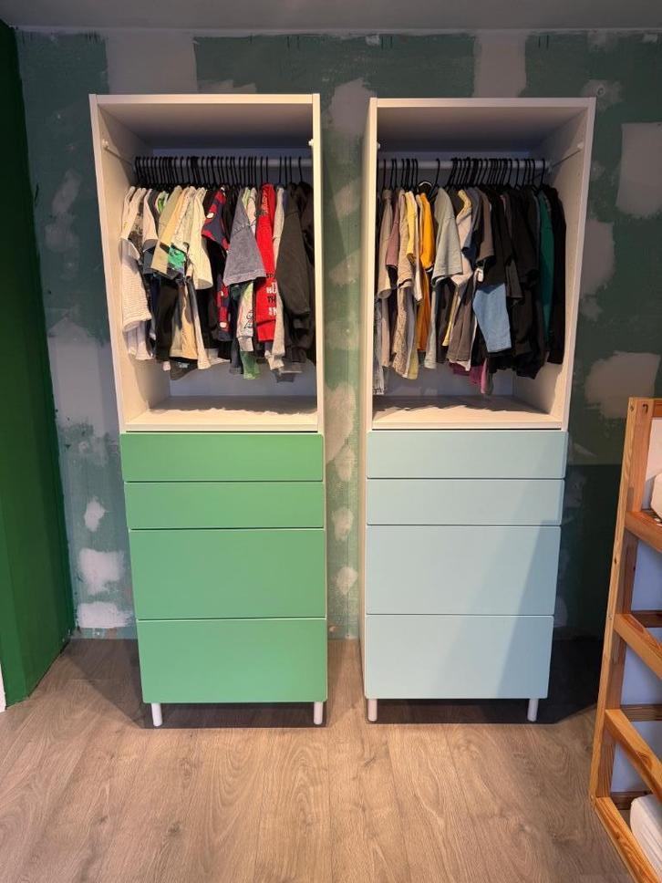 IKEA smastad kleerkasten x2, Kinderen en Baby's, Kinderkamer | Commodes en Kasten, Gebruikt, Kast, 105 cm of meer, Minder dan 75 cm
