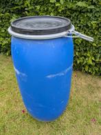 Kunststoffen waterton, 215L met deksel en snelsluitspanband, 150 liter of meer, Ophalen, Gebruikt, Kunststof
