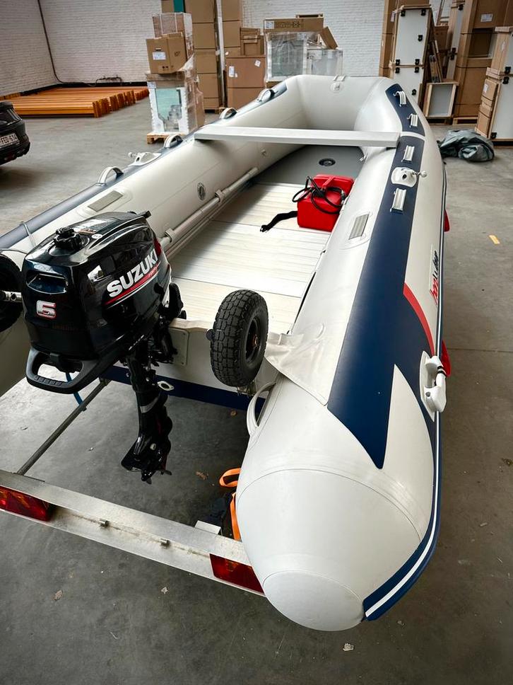 Rubberboot HONWAVE T40 - incl 6pk suzuki en trailer!, Watersport en Boten, Rubberboten, Zo goed als nieuw, Benzine, Ophalen