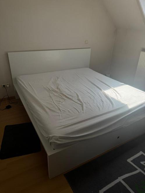 Bed/Mattress, Huis en Inrichting, Slaapkamer | Bedden, Nieuw, Tweepersoons, 180 cm, 200 cm, Hout, Wit, Ophalen of Verzenden