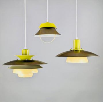 Refurbished vintage Scandinavische hanglampen, Enlèvement, Comme neuf