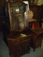 MACHONIEHOUTEN KAST MET SPIEGEL, Antiek en Kunst, Curiosa en Brocante, Ophalen